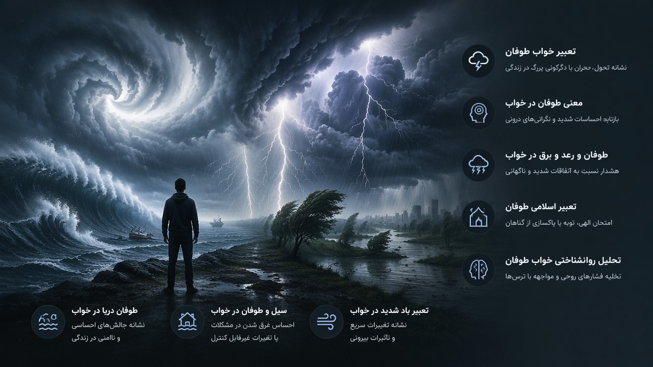 تعبیر خواب طوفان, معنی طوفان در خواب, طوفان و رعد و برق در خواب, تعبیر اسلامی طوفان, تحلیل روانشناختی خواب طوفان, طوفان دریا در خواب, سیل و طوفان در خواب, تعبیر باد شدید در خواب,
