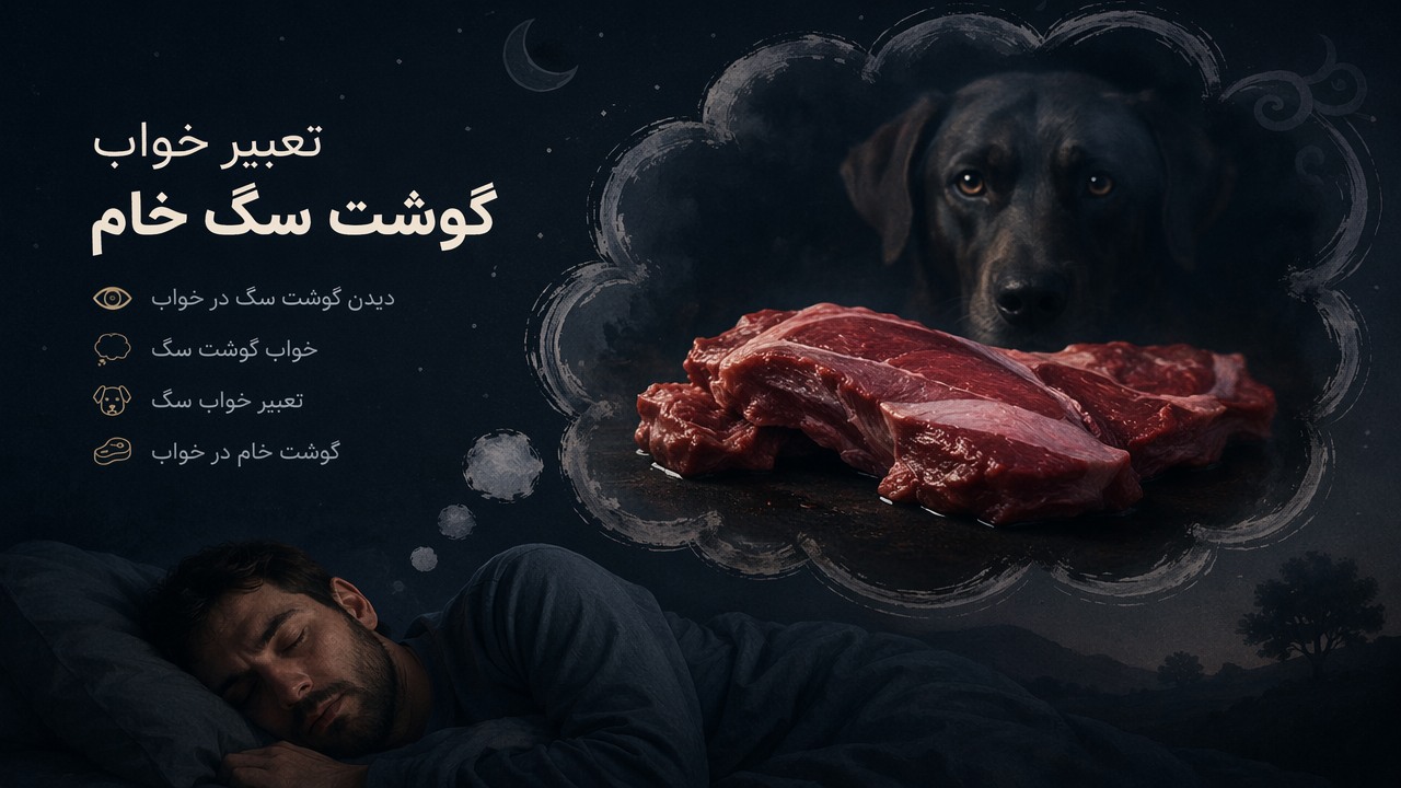 تعبیر خواب گوشت سگ خام, دیدن گوشت سگ در خواب, خواب گوشت سگ, تعبیر خواب سگ, گوشت خام در خواب,