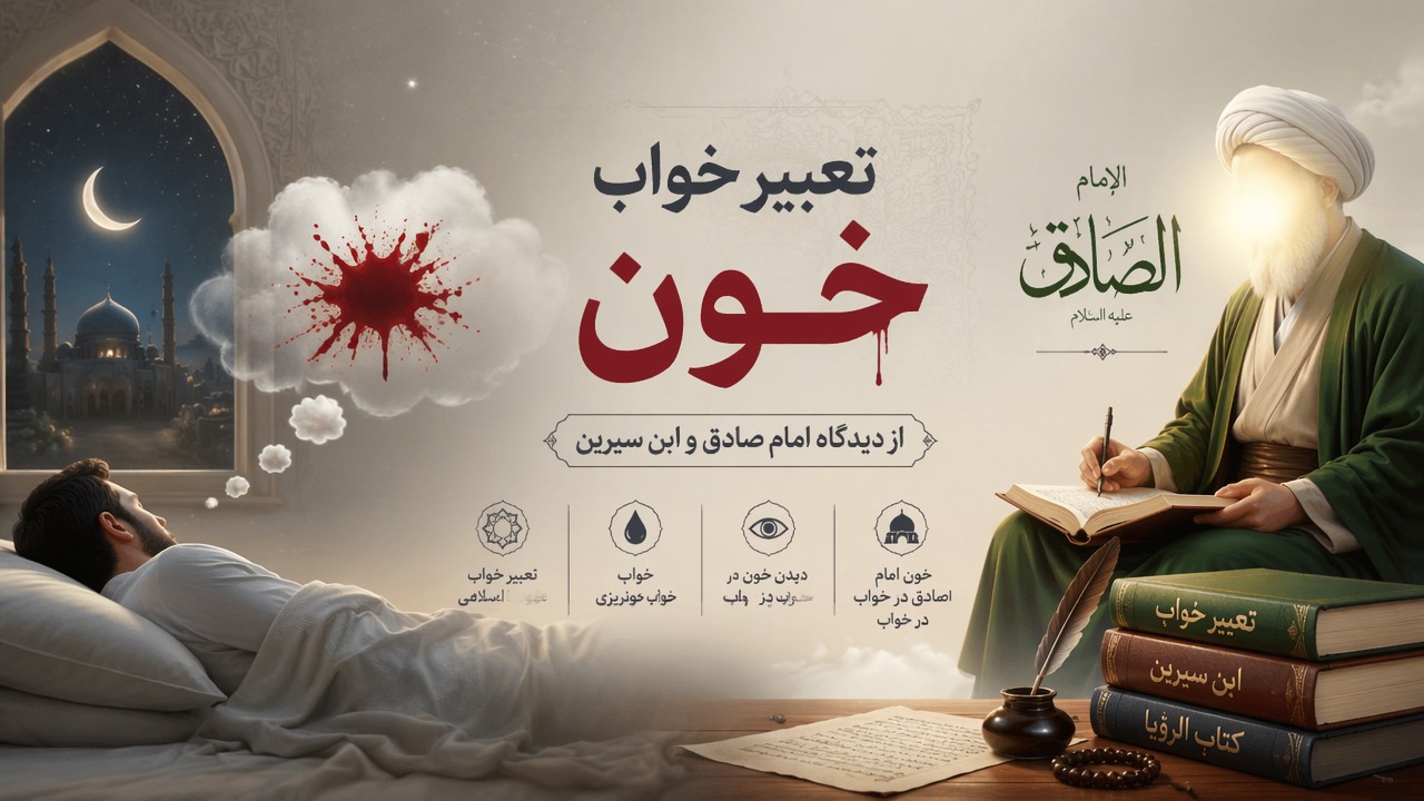 تعبیر خواب خون, خون امام صادق در خواب, تعبیر خون در خواب, امام صادق, خواب خون, دیدن خون در خواب, ابن سیرین, خواب خونریزی, تعبیر خواب اسلامی, دیدن امام صادق,