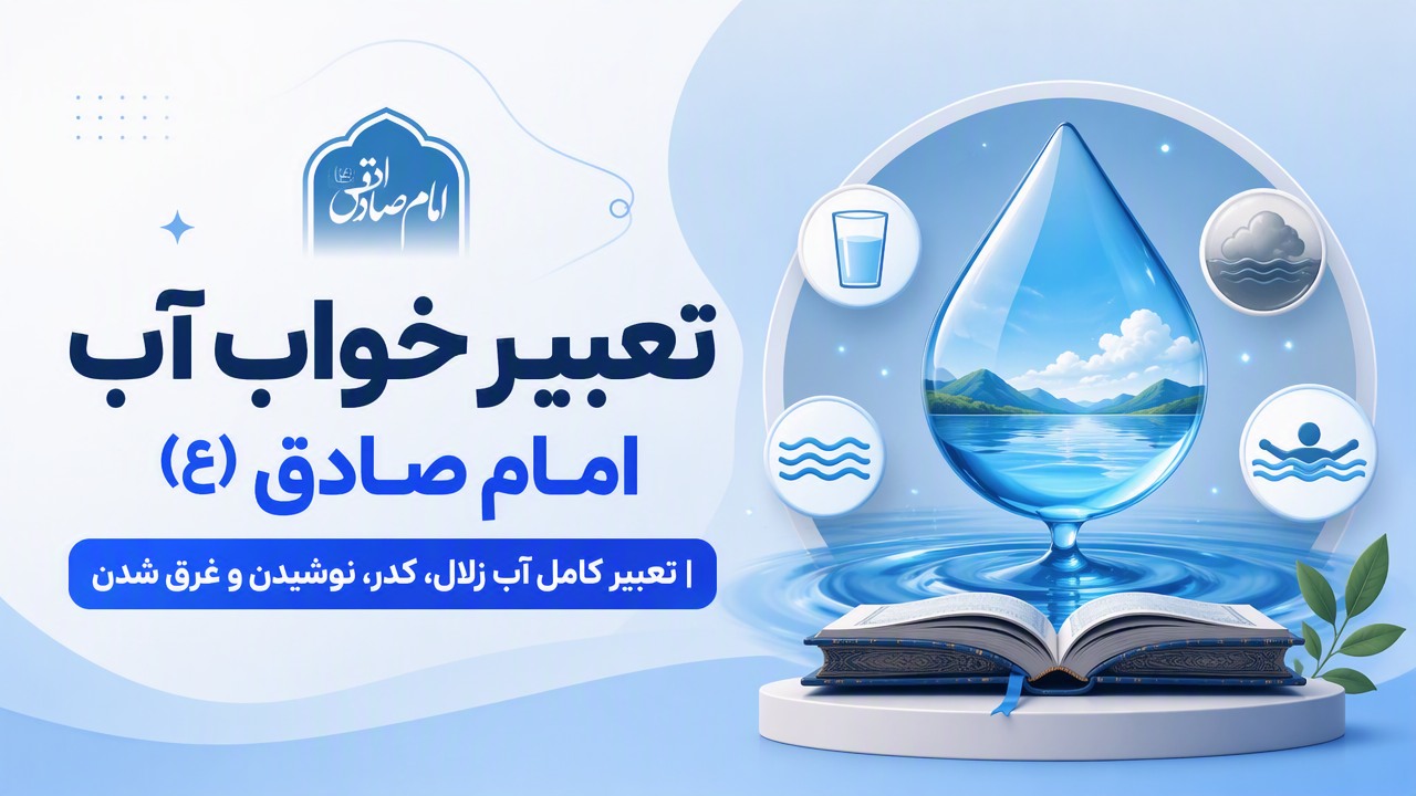 تعبیر خواب آب امام صادق (ع) | تعبیر کامل آب زلال، کدر، نوشیدن و غرق شدن