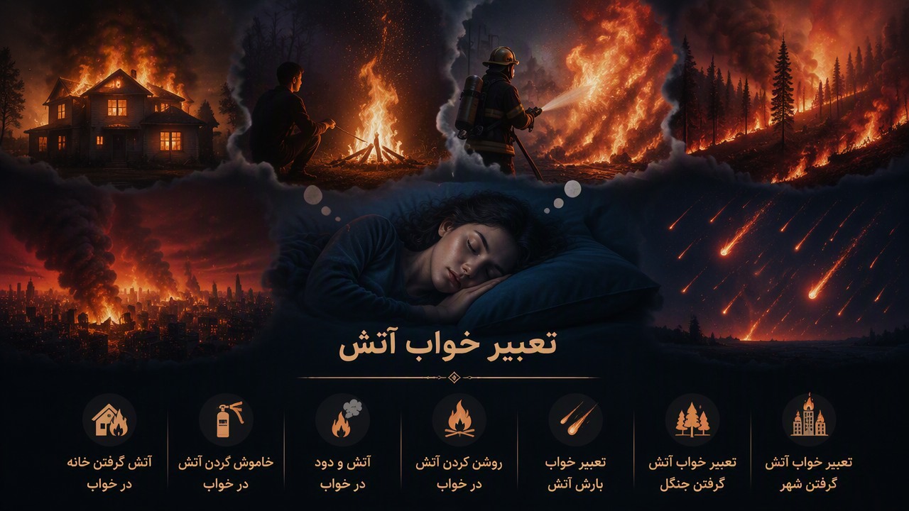 تعبیر خواب آتش زدن, تعبیر خواب آتش, تعبیر خواب آتش سوزی, آتش گرفتن خانه در خواب, خاموش کردن آتش در خواب, آتش و دود در خواب, روشن کردن آتش در خواب, تعبیر خواب بارش آتش, تعبیر خواب آتش گرفتن جنگل, تعبیر خواب آتش گرفتن شهر,