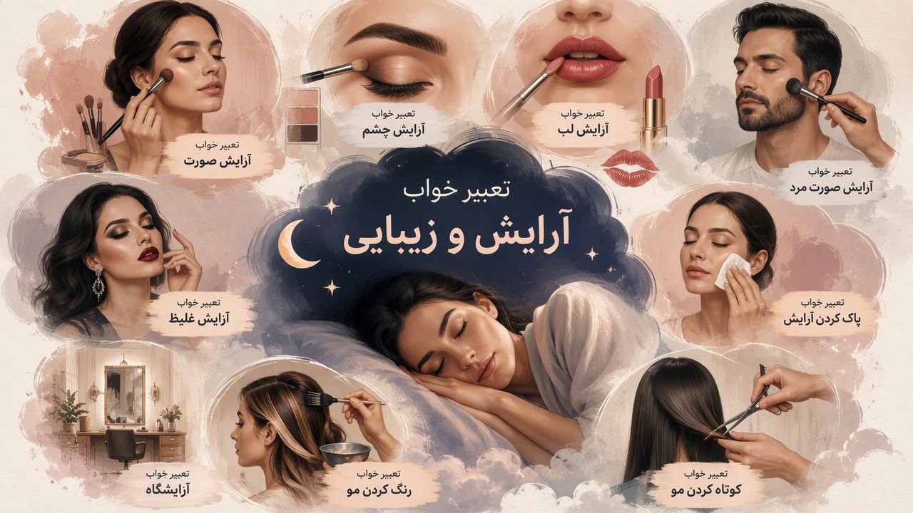 تعبیر خواب آرایش صورت, تعبیر خواب آرایش کردن, تعبیر خواب آرایش چشم, تعبیر خواب آرایش لب, تعبیر خواب آرایش صورت مرد, تعبیر خواب آرایش غلیظ, تعبیر خواب پاک کردن آرایش, تعبیر خواب آرایشگاه, تعبیر خواب رنگ کردن مو, تعبیر خواب کوتاه کردن مو, 