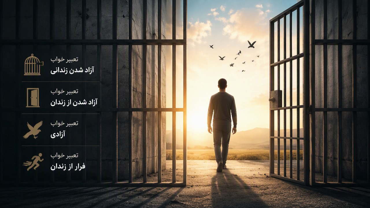 تعبیر خواب آزاد شدن زندانی, تعبیر خواب آزاد شدن از زندان, تعبیر خواب آزادی, تعبیر خواب فرار از زندان, 