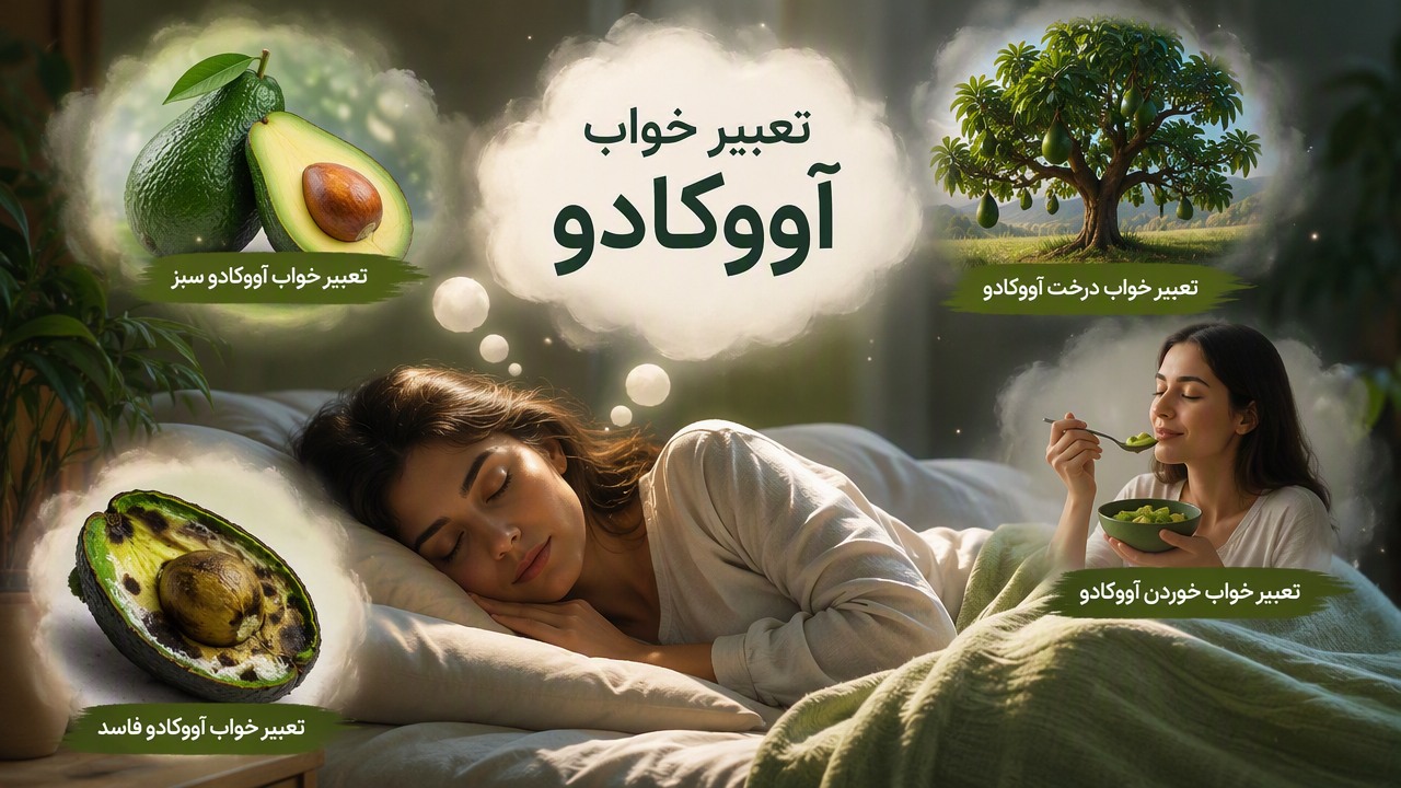تعبیر خواب آووکادو, تعبیر خواب آووکادو سبز, تعبیر خواب درخت آووکادو, تعبیر خواب خوردن آووکادو, تعبیر خواب آووکادو فاسد, 