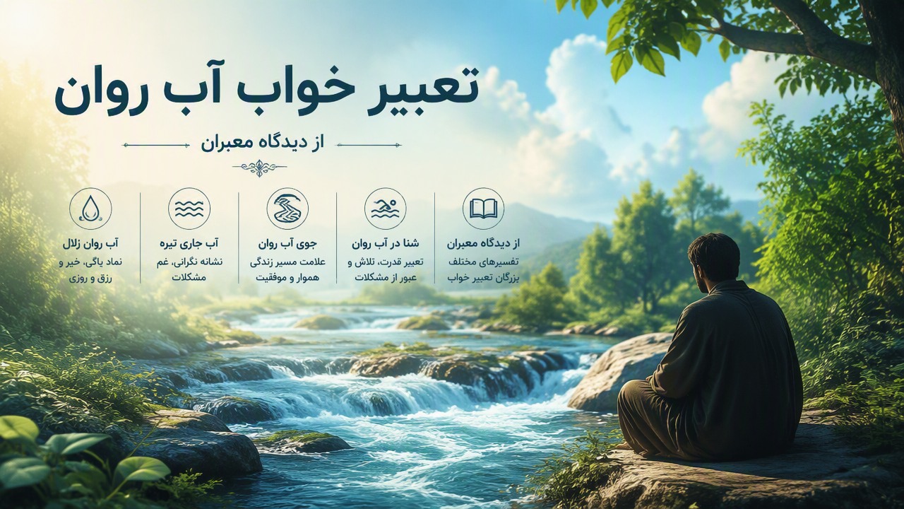تعبیر خواب آب روان, تعبیر خواب آب جاری, تعبیر خواب آب روان زلال, تعبیر خواب آب جاری تیره, تعبیر خواب جوی آب روان, تعبیر خواب شنا در آب روان, تعبیر خواب آب روان از دیدگاه معبران, 