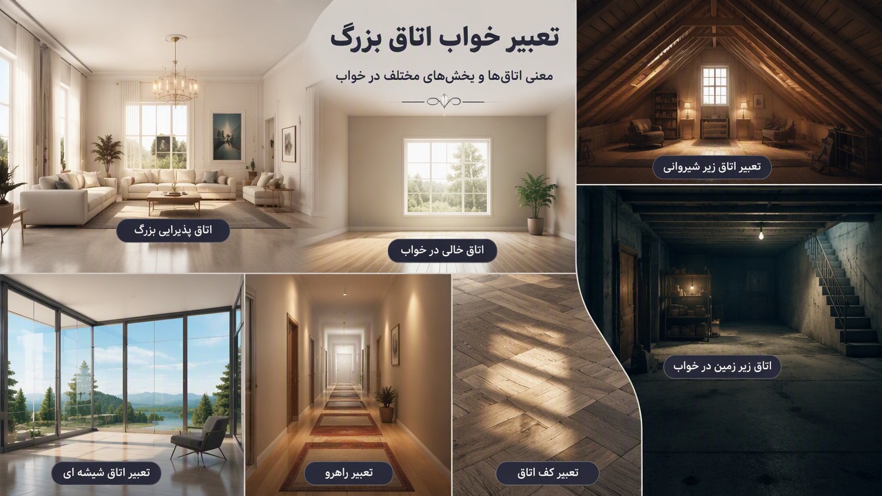 تعبیر خواب اتاق بزرگ, معنی اتاق وسیع در خواب, تعبیر اتاق روشن, اتاق خالی در خواب, تعبیر اتاق پذیرایی بزرگ, تعبیر اتاق زیر شیروانی, اتاق زیر زمین در خواب, تعبیر اتاق شیشه ای, تعبیر راهرو, تعبیر کف اتاق,