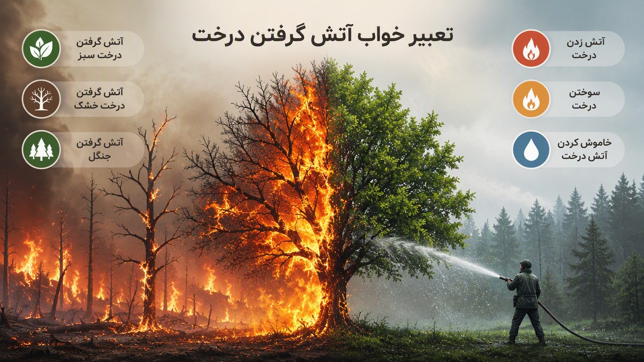 تعبیر خواب آتش گرفتن درخت, تعبیر خواب آتش زدن درخت, تعبیر خواب سوختن درخت, تعبیر خواب آتش سوزی درختان, تعبیر خواب آتش گرفتن درخت سبز, تعبیر خواب آتش گرفتن درخت خشک, تعبیر خواب آتش گرفتن جنگل, تعبیر خواب خاموش کردن آتش درخت, 