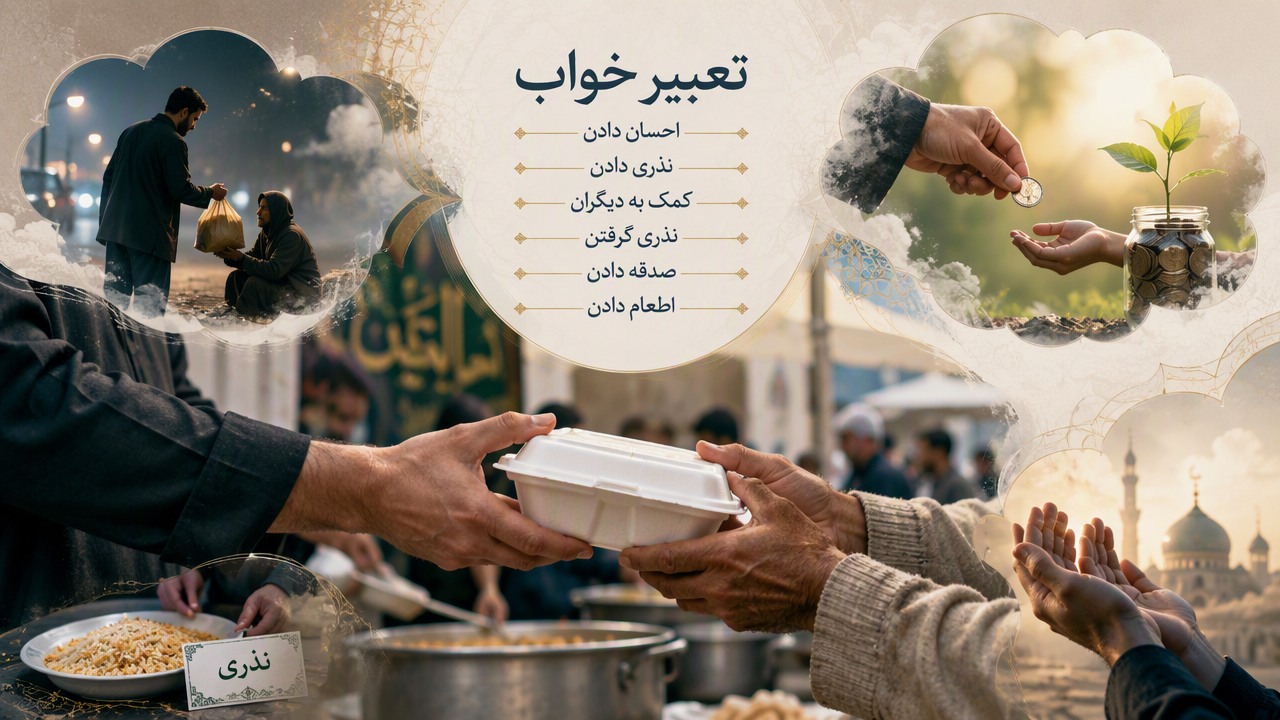 تعبیر خواب احسان دادن, تعبیر خواب نذری دادن, تعبیر خواب کمک به دیگران, تعبیر خواب نذری گرفتن, تعبیر خواب صدقه دادن, تعبیر خواب اطعام دادن,