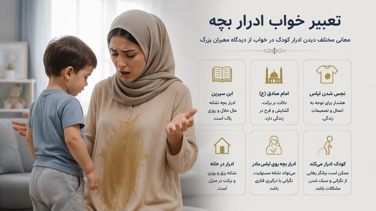 تعبیر خواب ادرار پسر بچه, تعبیر ادرار بچه روی لباس, تعبیر خواب جیش بچه, تعبیر ادرار کودک پسر, ابن سیرین ادرار بچه, امام صادق تعبیر ادرار, تعبیر خواب نجس شدن لباس, ادرار بچه روی لباس مادر, تعبیر خواب کودک ادرار میکند, تعبیر خواب ادرار در خانه,