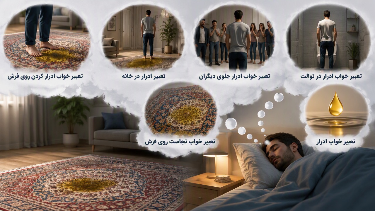تعبیر خواب ادرار کردن روی فرش, تعبیر خواب ادرار, ادرار روی فرش در خواب, تعبیر ادرار در خانه, تعبیر خواب نجاست روی فرش, تعبیر خواب ادرار جلوی دیگران, تعبیر خواب ادرار در توالت,