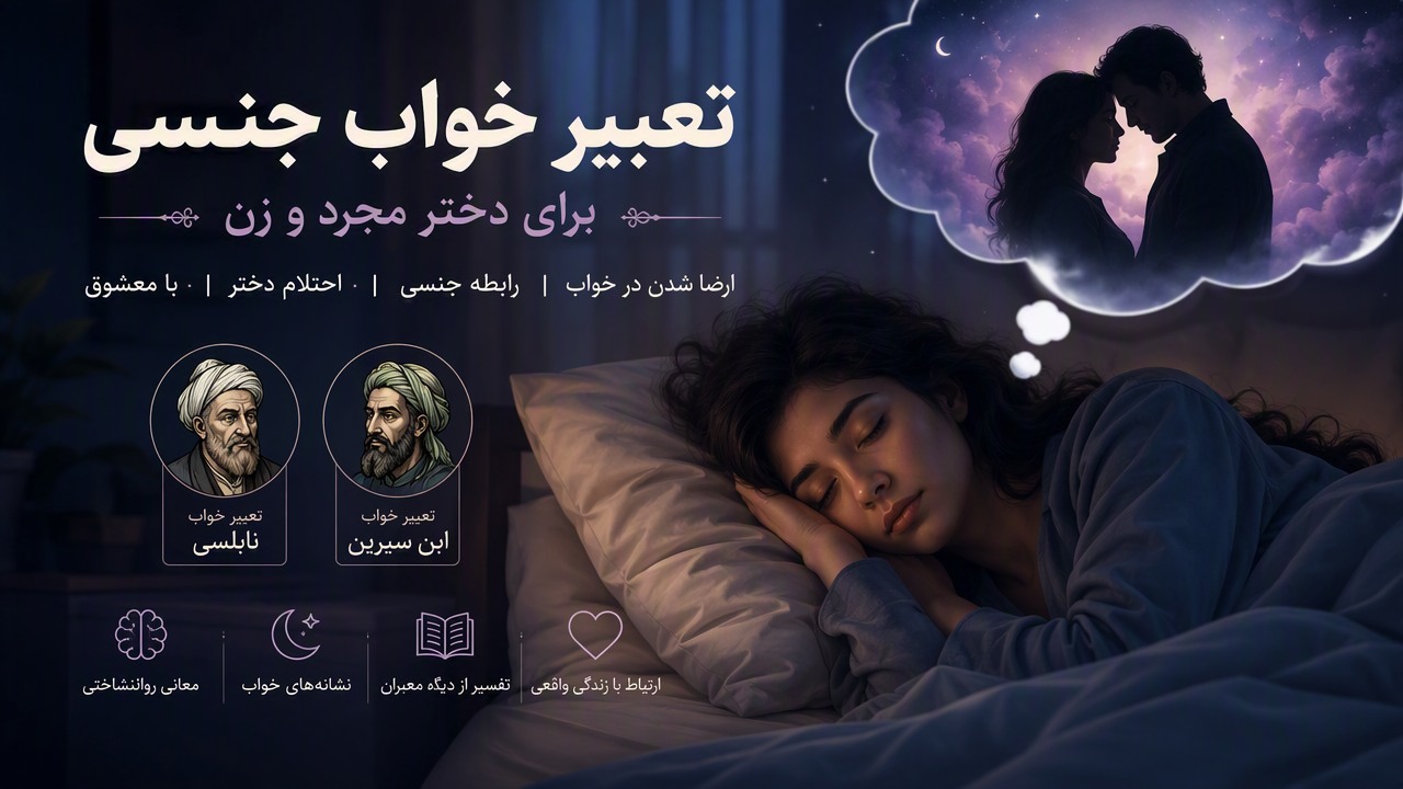 تعبیر خواب ارضا شدن دختر مجرد, تعبیر خواب رابطه جنسی دختر مجرد, تعبیر خواب ارضا شدن زن, تعبیر خواب ارضا شدن با معشوق, تعبیر خواب جنسی, تعبیر خواب ابن سیرین, تعبیر خواب نابلسی, احتلام دختر, ارضا شدن در خواب, خواب جنسی مجردها,