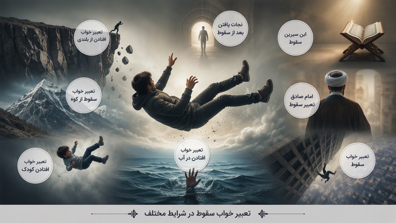 تعبیر خواب افتادن از بلندی, تعبیر خواب سقوط, افتادن از ارتفاع در خواب, تعبیر خواب سقوط از کوه, تعبیر خواب افتادن در آب, ابن سیرین سقوط, امام صادق تعبیر سقوط, نجات یافتن بعد از سقوط, سقوط و مرگ در خواب, تعبیر خواب افتادن کودک,