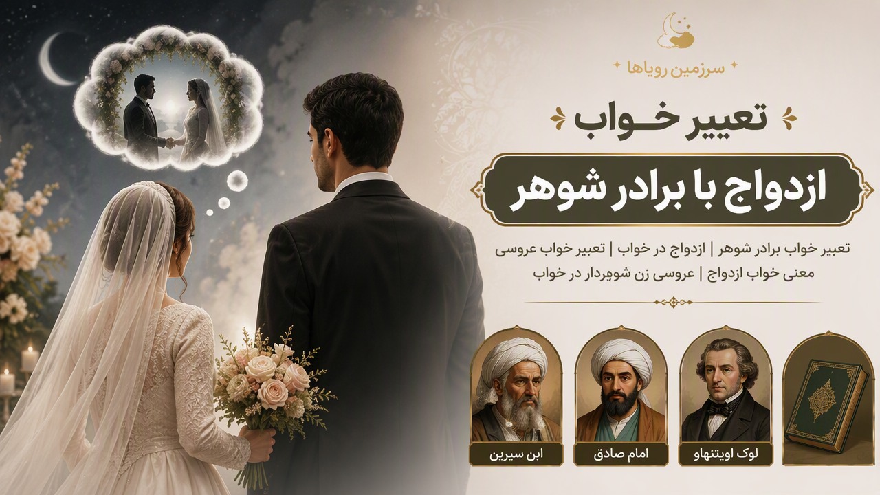 تعبیر خواب ازدواج با برادر شوهر, تعبیر خواب برادر شوهر, ازدواج در خواب, تعبیر خواب عروسی, معنی خواب ازدواج, عروسی زن شوهردار در خواب, سرزمین رویاها, ابن سیرین, امام صادق, لوک اویتنهاو,