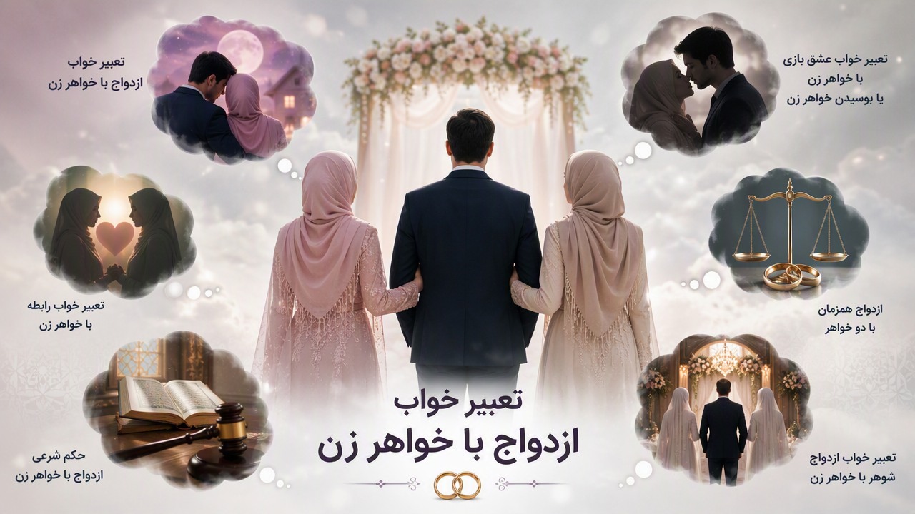 تعبیر خواب ازدواج با خواهر زن, تعبیر خواب ازدواج با خواهر همسر, خواب ازدواج با خواهر زن, تعبیر خواب رابطه با خواهر زن, حکم شرعی ازدواج با خواهر زن, تعبیر خواب عشق بازی با خواهر زن, تعبیر خواب بوسیدن خواهر زن, ازدواج همزمان با دو خواهر, تعبیر خواب ازدواج شوهر با خواهر زن, 