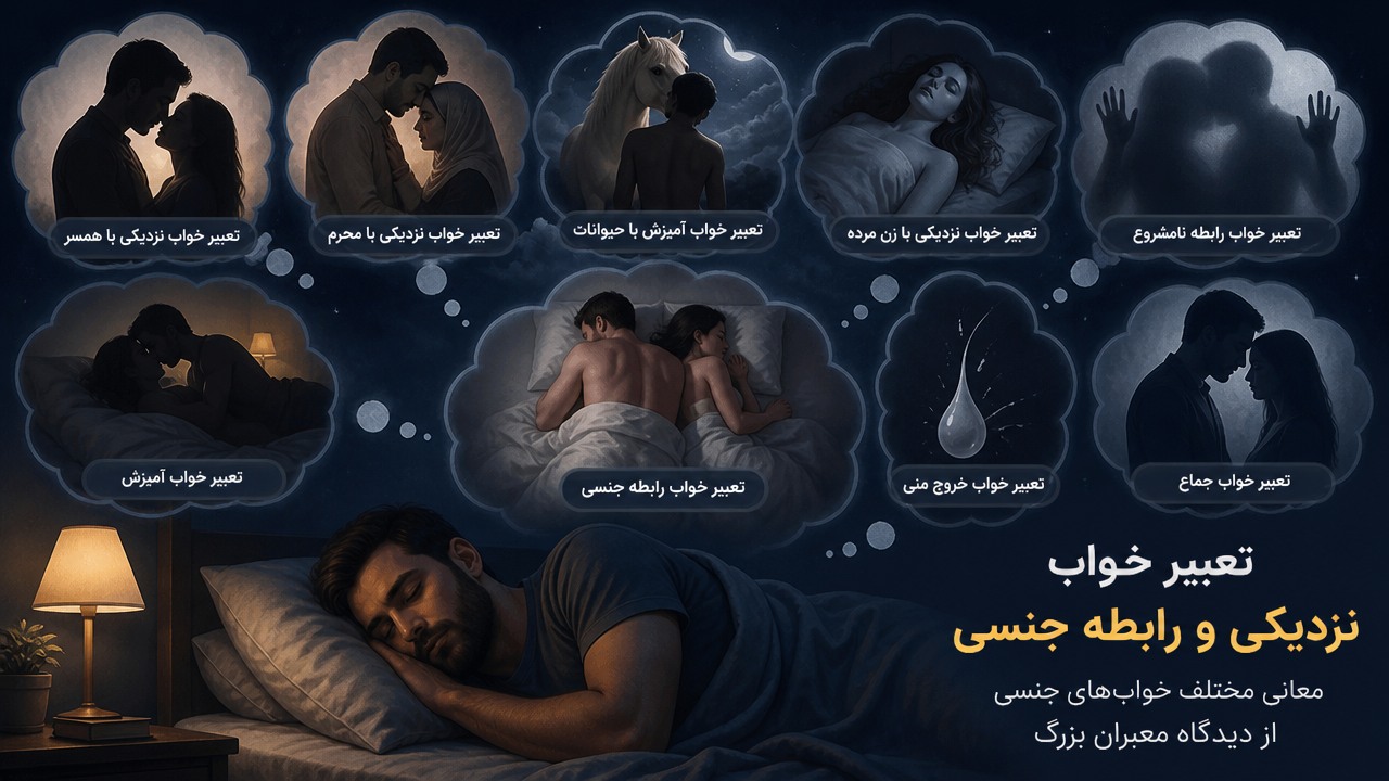 تعبیر خواب آمیزش, تعبیر خواب نزدیکی, تعبیر خواب رابطه جنسی, تعبیر خواب نزدیکی با همسر, تعبیر خواب نزدیکی با محرم, تعبیر خواب آمیزش با حیوانات, تعبیر خواب نزدیکی با زن مرده, تعبیر خواب جماع, تعبیر خواب رابطه نامشروع, تعبیر خواب خروج منی,