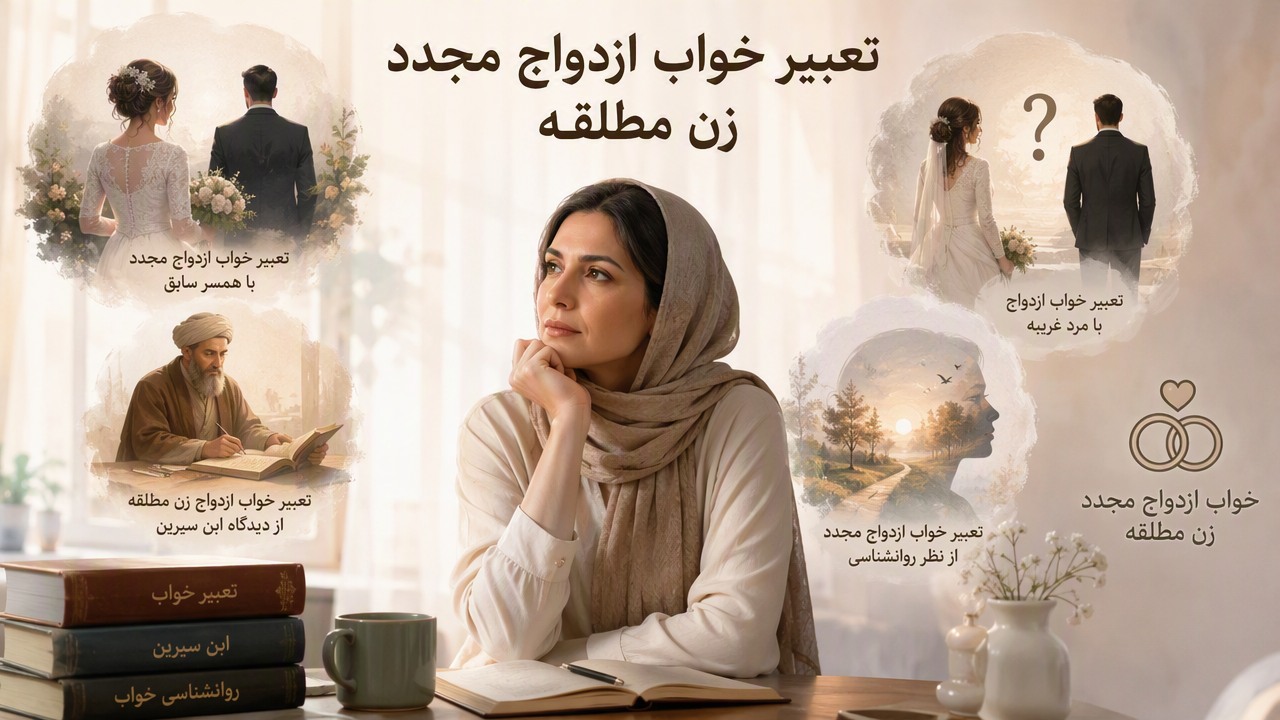تعبیر خواب ازدواج مجدد زن مطلقه, تعبیر خواب ازدواج زن مطلقه, تعبیر خواب ازدواج مجدد, تعبیر خواب ازدواج مجدد با همسر سابق, تعبیر خواب ازدواج با مرد غریبه, تعبیر خواب ازدواج زن مطلقه از دیدگاه ابن سیرین, تعبیر خواب ازدواج مجدد از نظر روانشناسی, خواب ازدواج مجدد زن مطلقه, 