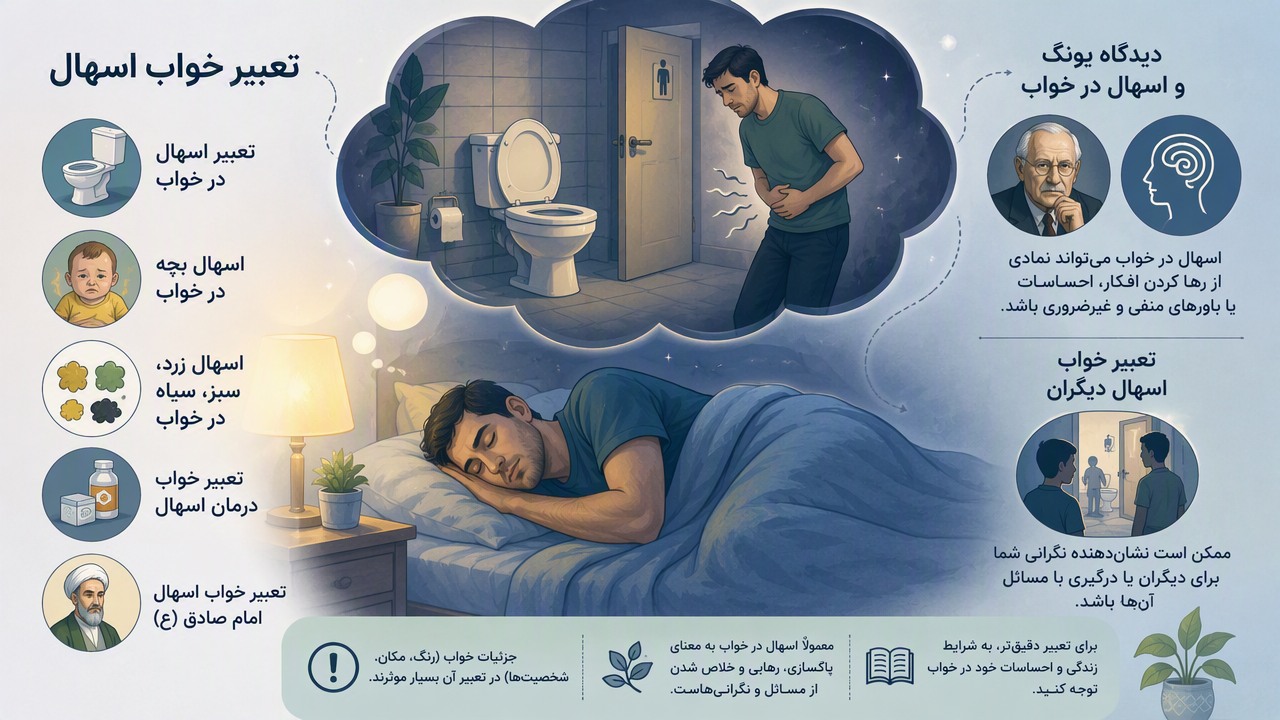 تعبیر خواب اسهال, تعبیر اسهال در خواب, اسهال بچه در خواب, اسهال زرد سبز سیاه, تعبیر خواب درمان اسهال, تعبیر خواب اسهال امام صادق, یونگ و اسهال در خواب, تعبیر خواب اسهال دیگران, 