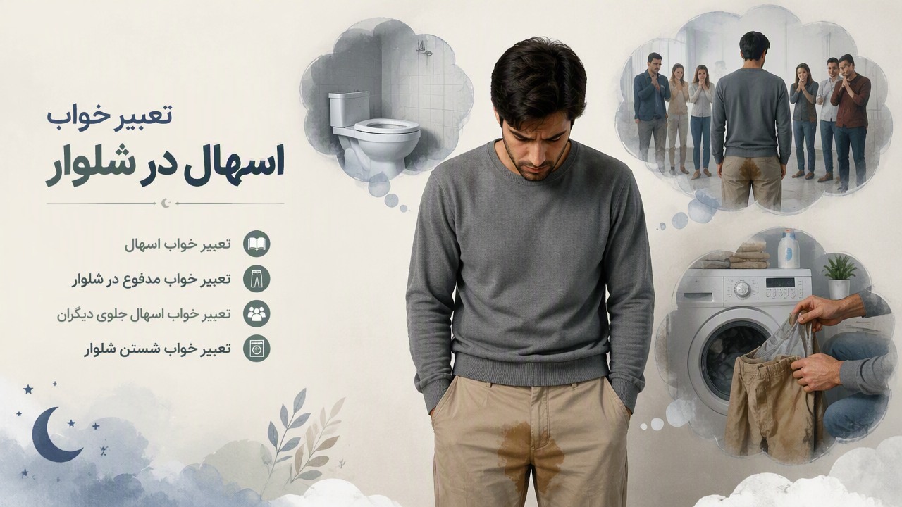 تعبیر خواب اسهال در شلوار, تعبیر خواب اسهال, تعبیر خواب مدفوع در شلوار, تعبیر خواب اسهال جلوی دیگران, تعبیر خواب شستن شلوار, 