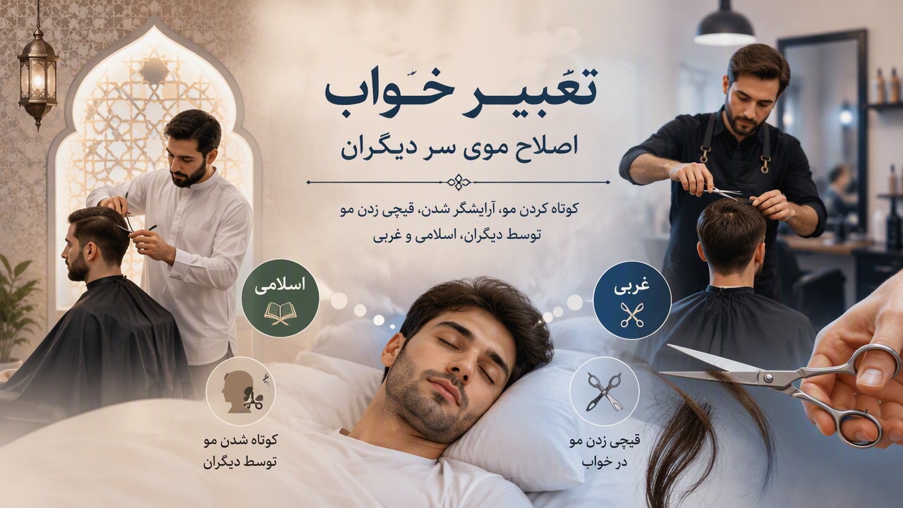 تعبیر خواب اصلاح موی سر دیگران, تعبیر خواب کوتاه کردن موی دیگران, تعبیر خواب آرایشگر شدن, تعبیر خواب کوتاه کردن مو غربی, تعبیر خواب کوتاه کردن مو اسلامی, تعبیر خواب قیچی زدن مو, تعبیر خواب کوتاهی مو توسط دیگران, معنی خواب کوتاه شدن موی سر, 