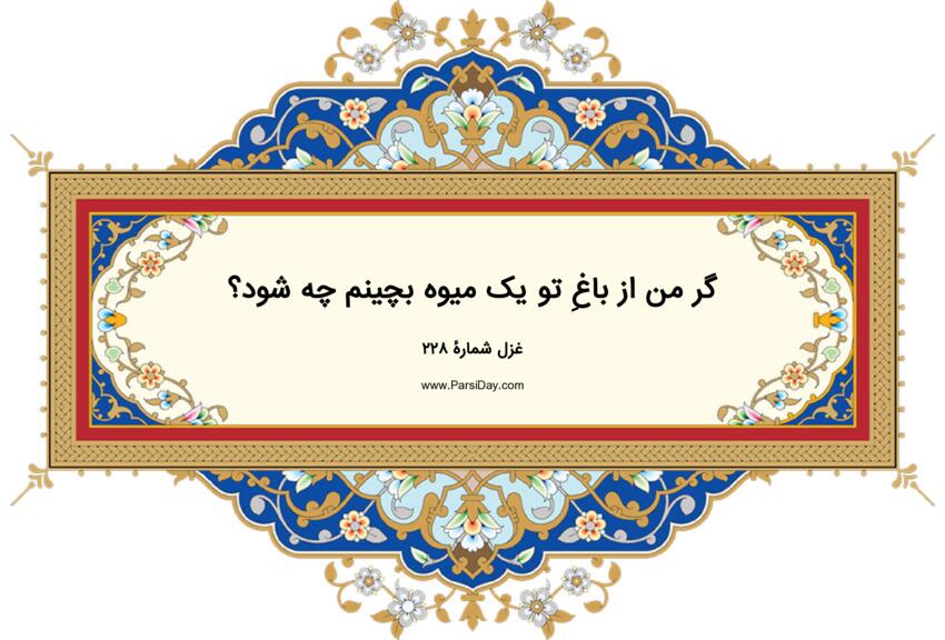 دیوان حافظ: غزل شماره 228